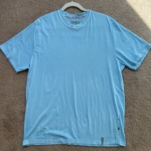True Grit CA Mens T-Shirt Light Blue Contrast Triple Stitch Colorful Tab size XL